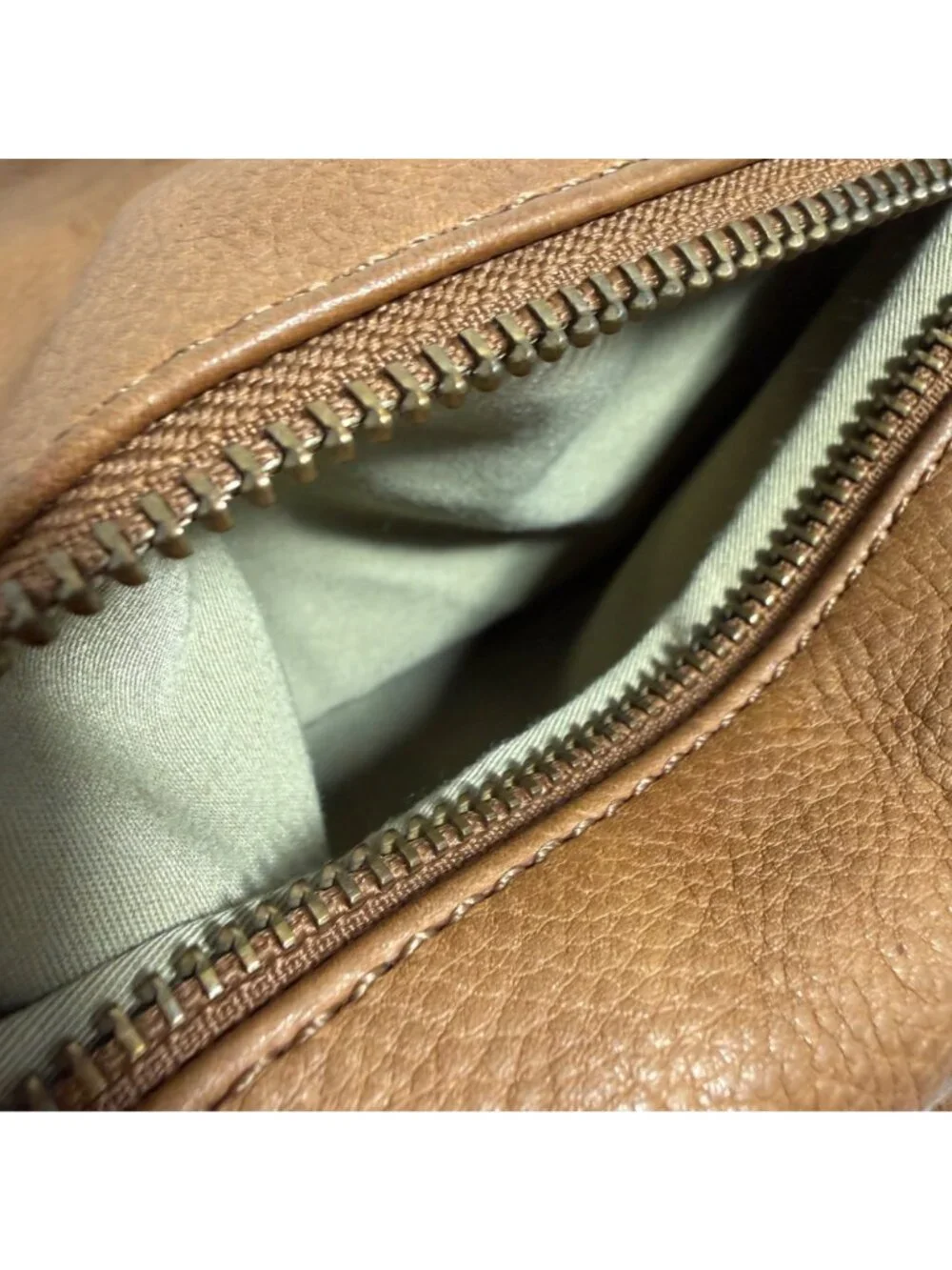 Cynthia Rowley Tan Leather Shoulder Bag + Adjust Strap Zipper Pockets + Tassel